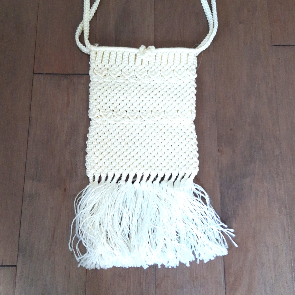 Vintage Boho Macrame crossbody bag